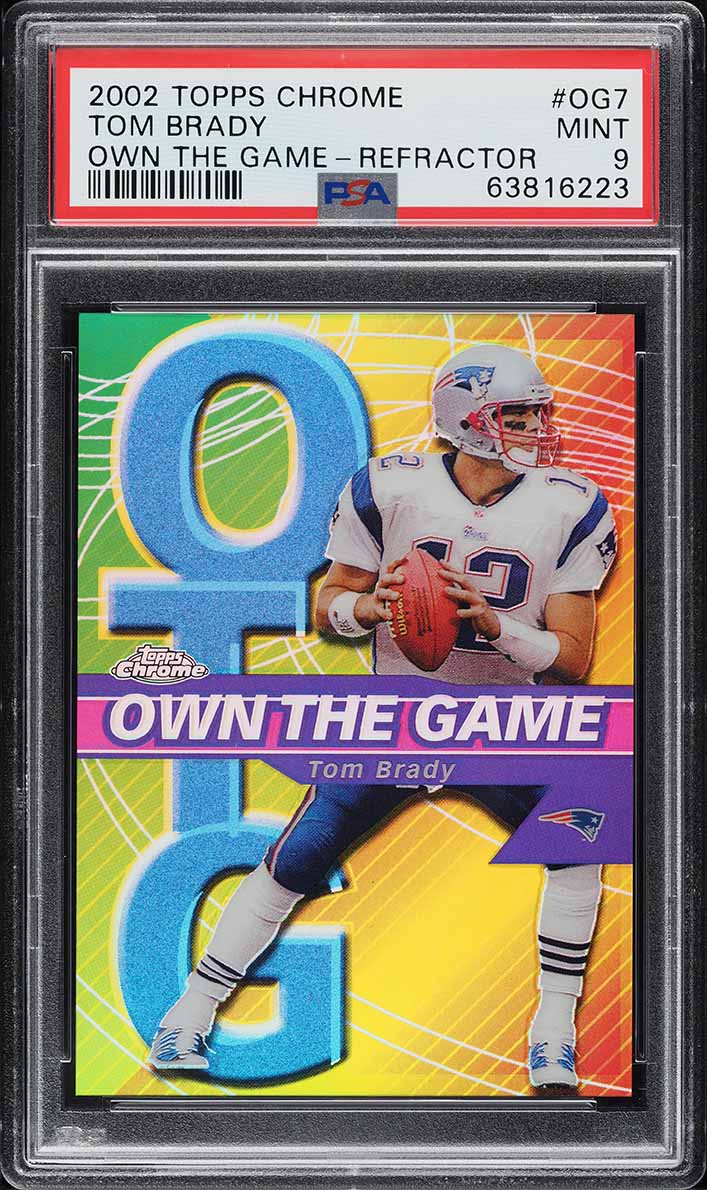 2002 Topps Chrome Own The Game Refractor Tom Brady /100 #OG7 PSA 9 MINT