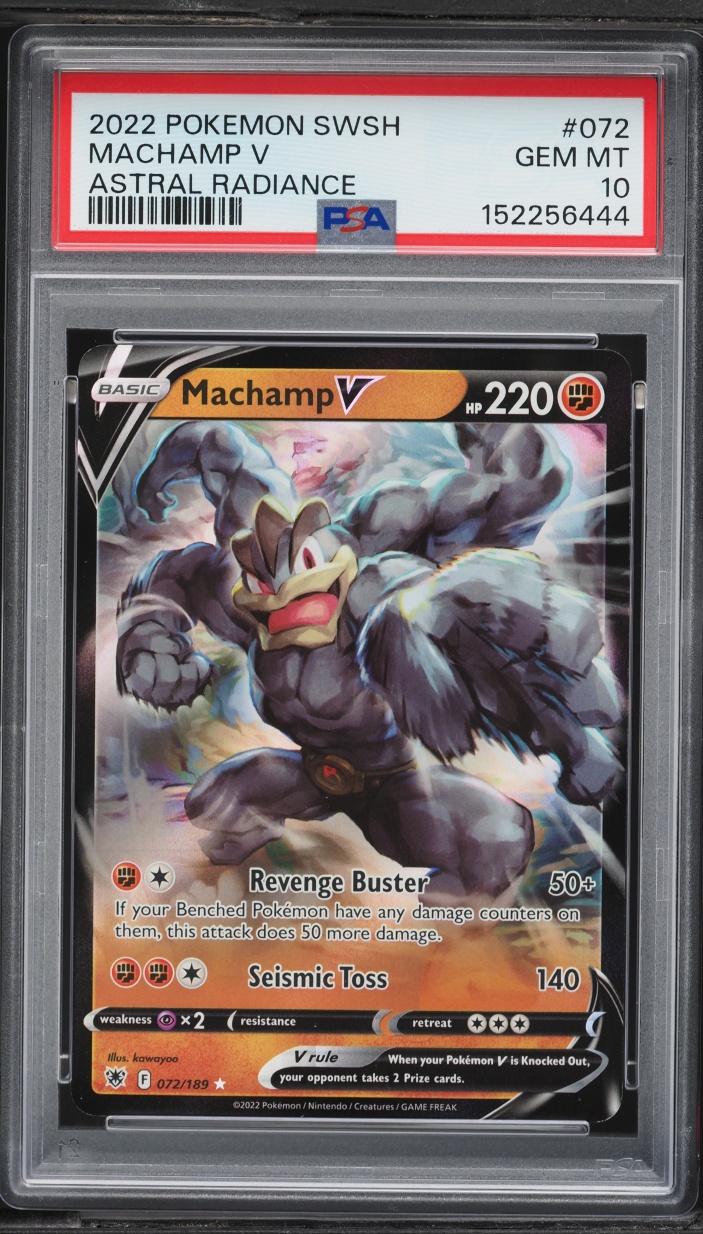 2022 Pokemon Sword & Shield Astral Radiance Machamp V #72 PSA 10 GEM MINT