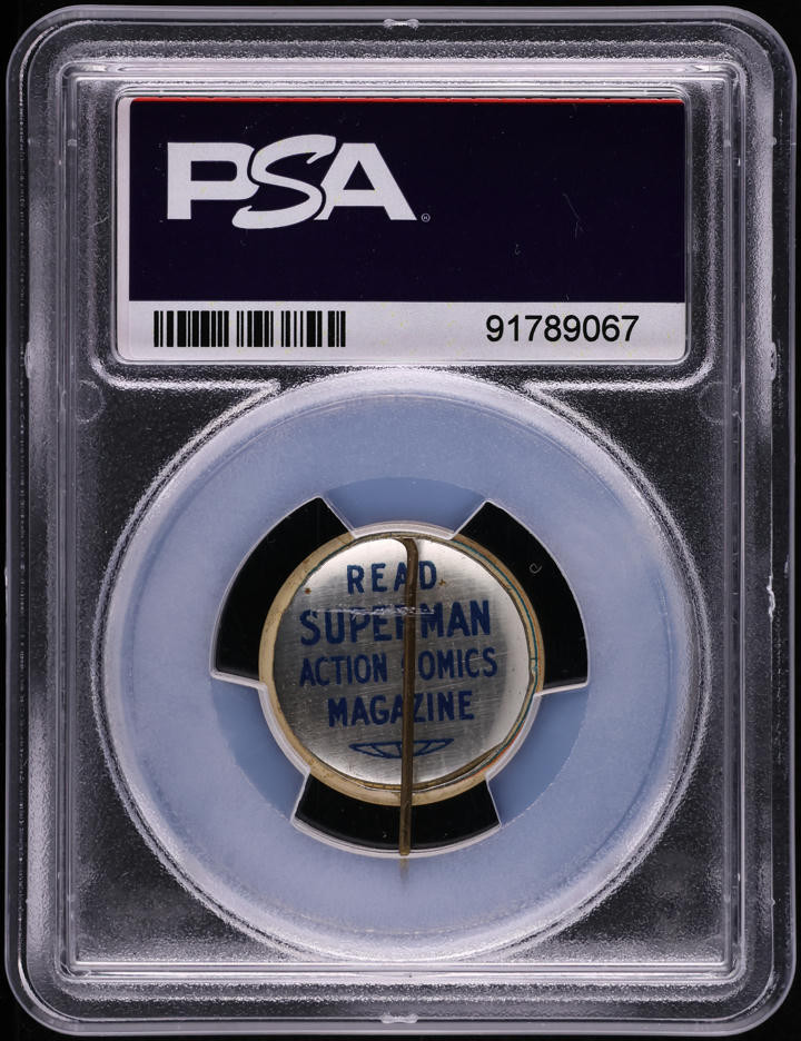 1939 Action Comics Button Superman PSA 7 NRMT