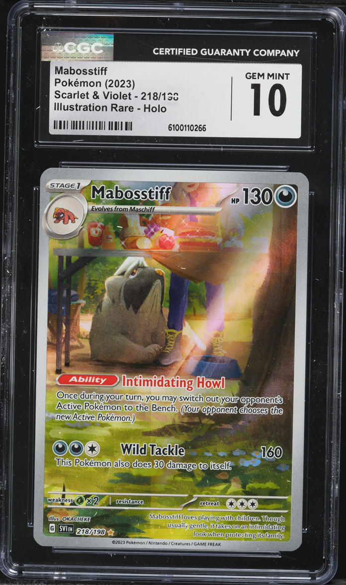 2023 Pokemon Scarlet & Violet IR Mabosstiff #218 CGC 10 GEM MINT