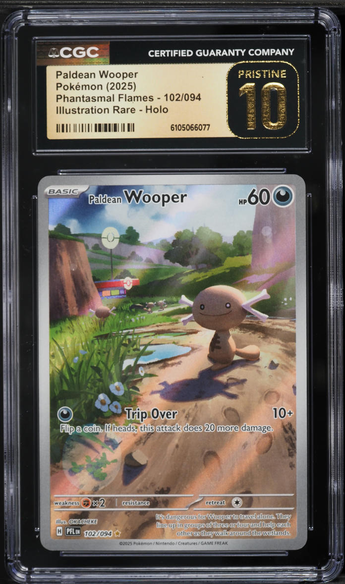 2025 Pokemon Mega Phantasmal Flames IR Paldean Wooper #102 CGC 10 PRISTINE
