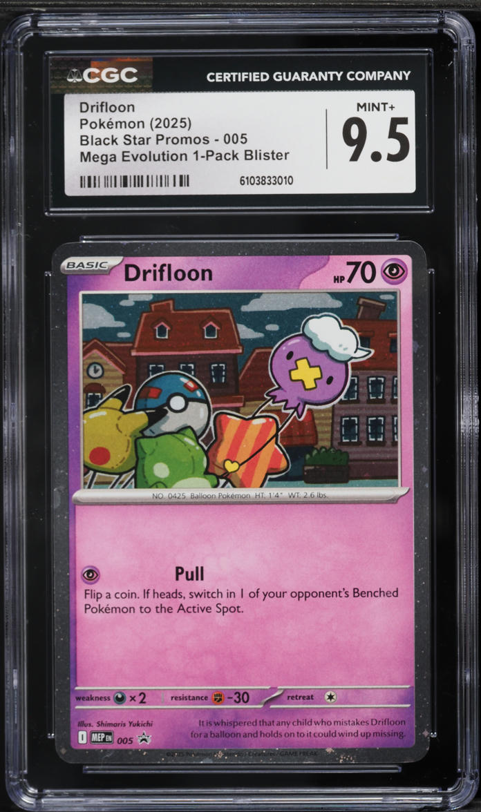 2025 Pokemon Mega Evolution Promo 1-Pack Blister Drifloon #5 CGC 9.5 MINT+