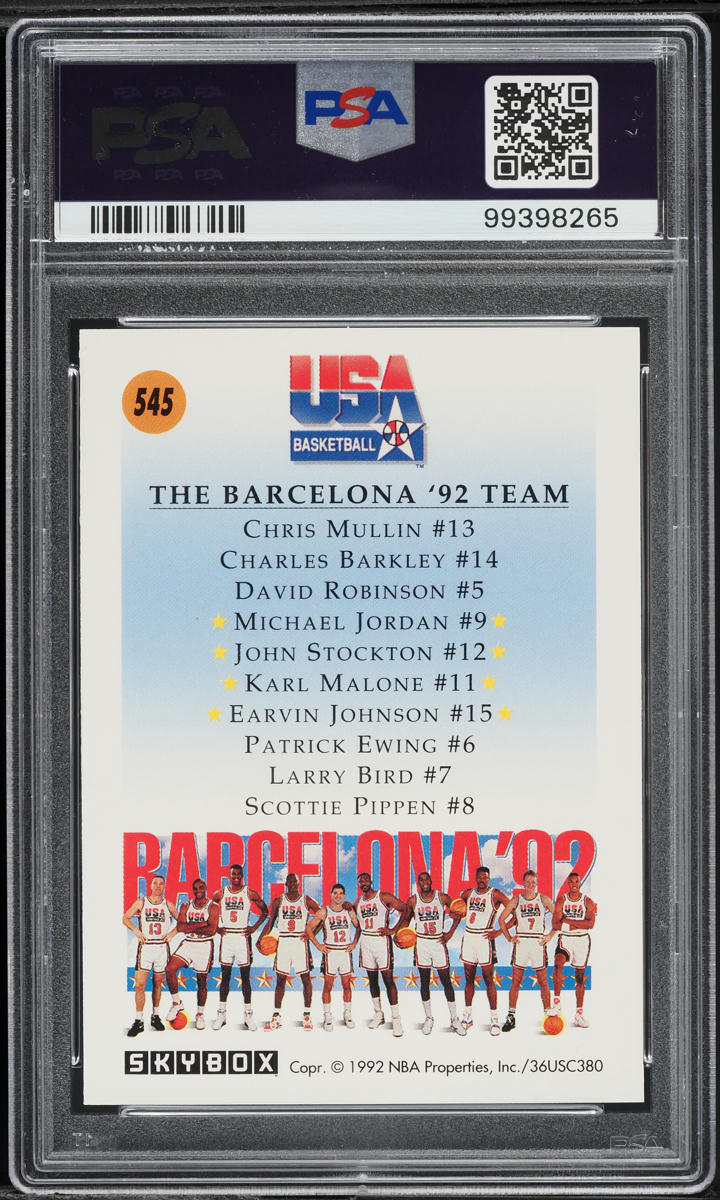1991 Skybox USA Team 2 Michael Jordan Malone Stockton Magic #545 PSA 10 GEM MINT