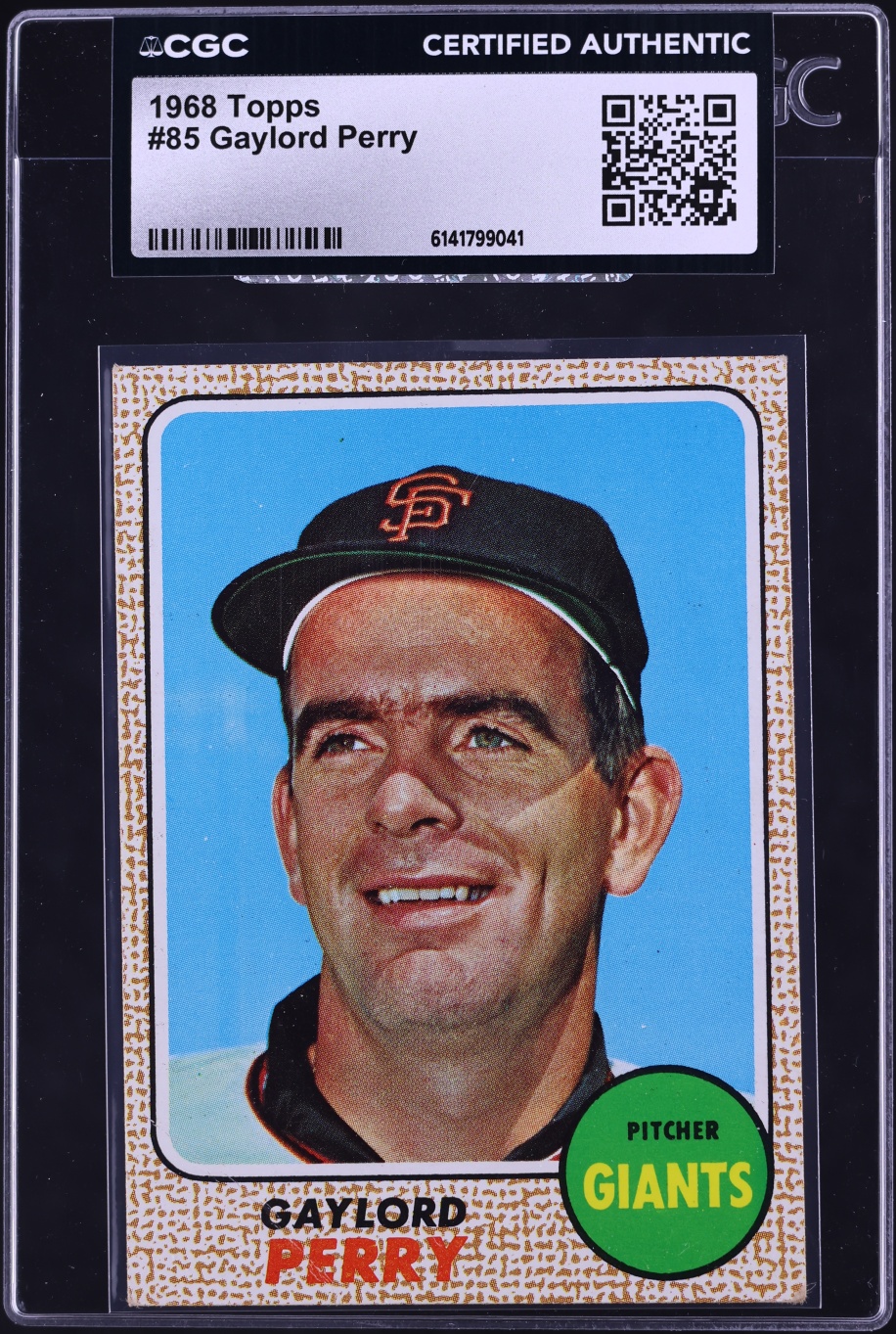 1968 Topps Gaylord Perry #85 CGC AUTH