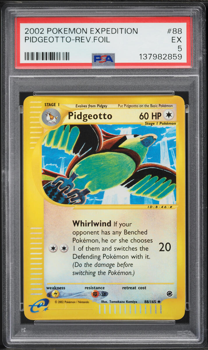 2002 Pokemon Expedition Reverse Holo Pidgeotto #88 PSA 5 EX