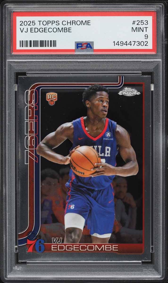 2025 Topps Chrome VJ Edgecombe ROOKIE #253 PSA 9 MINT