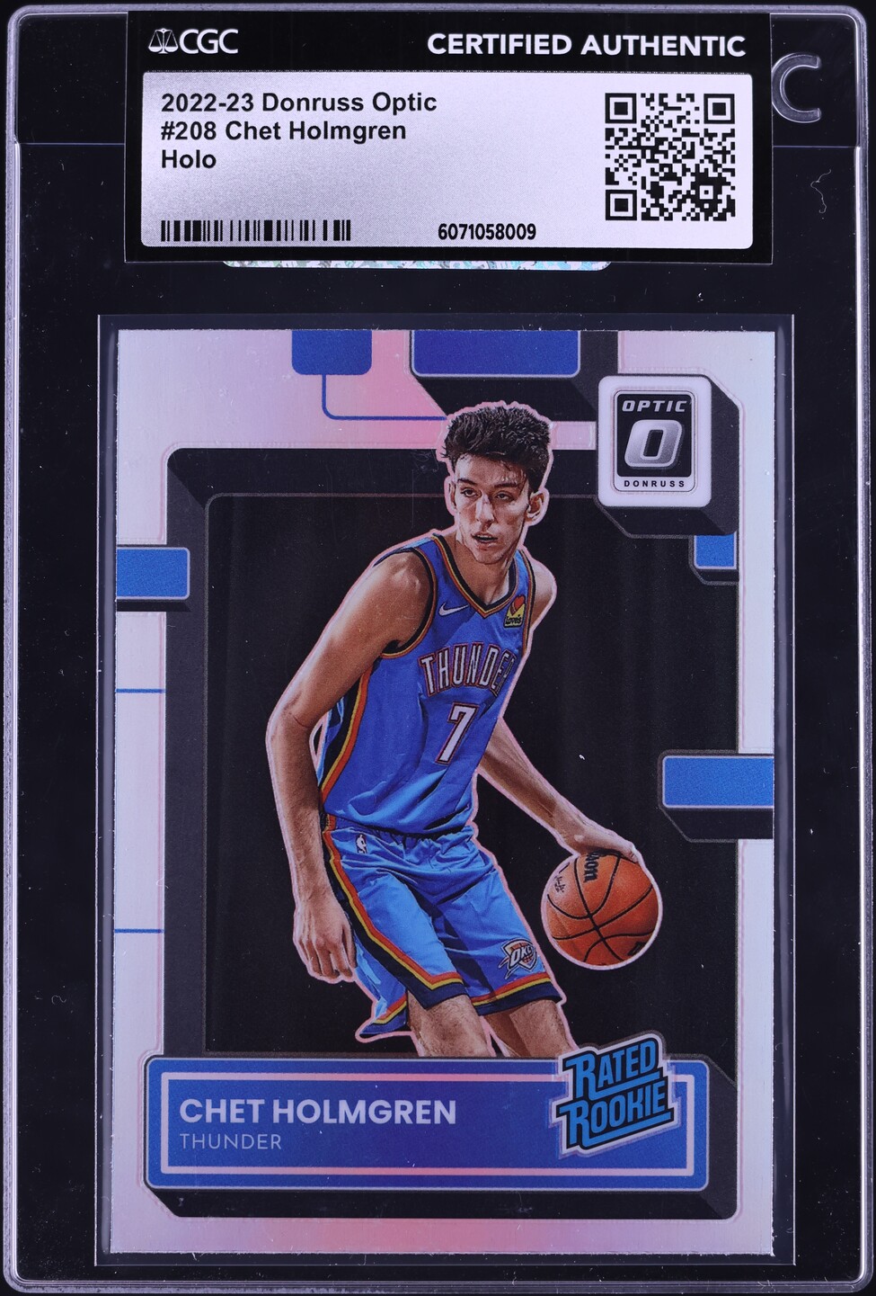 2022 Donruss Optic Holo Chet Holmgren ROOKIE #208 CGC AUTH