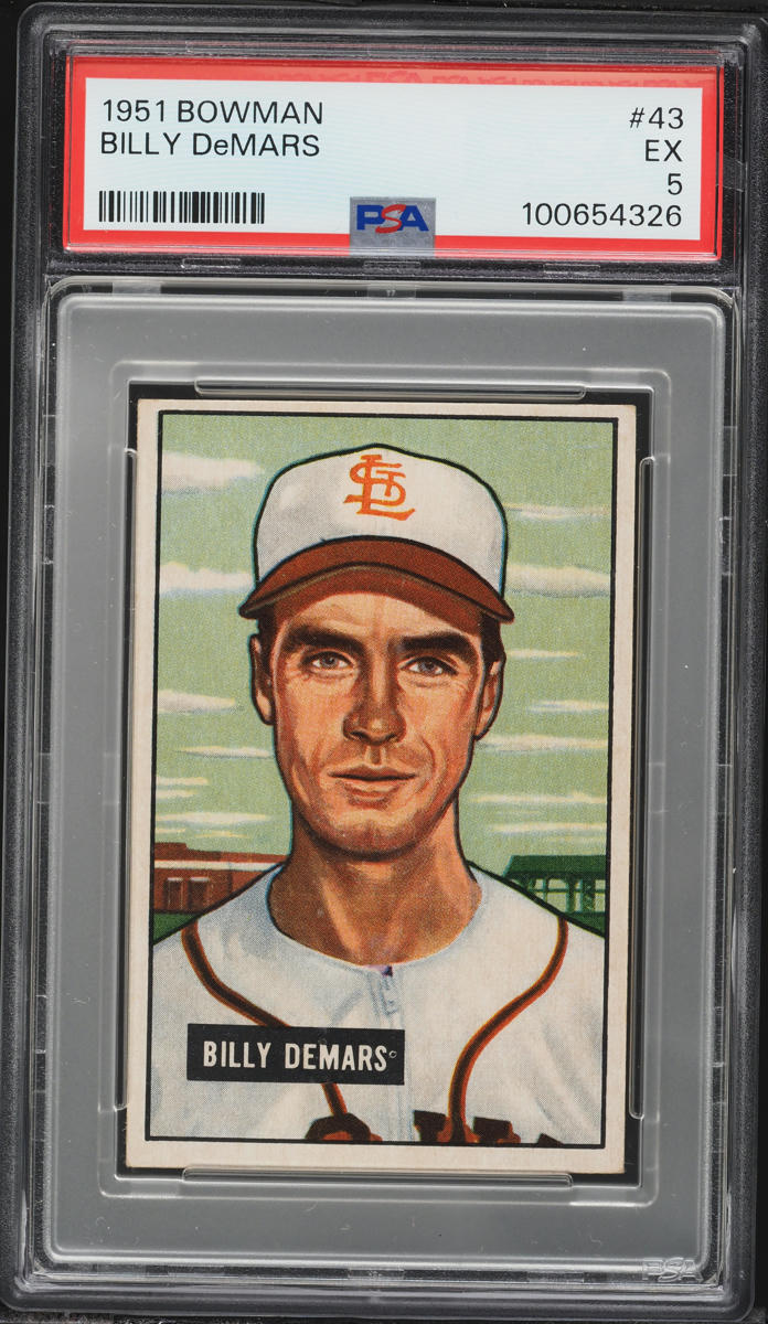 1951 Bowman Billy DeMars #43 PSA 5 EX