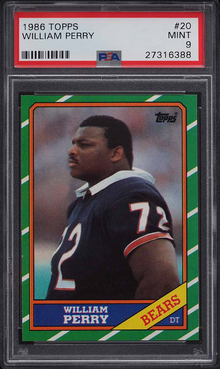 1986 Topps Football William Perry ROOKIE #20 PSA 9 MINT