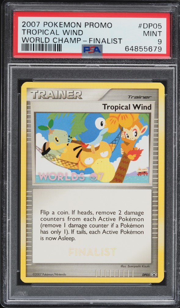 2007 Pokemon World Championships Promo Finalist Tropical Wind #DP05 PSA 9 MINT