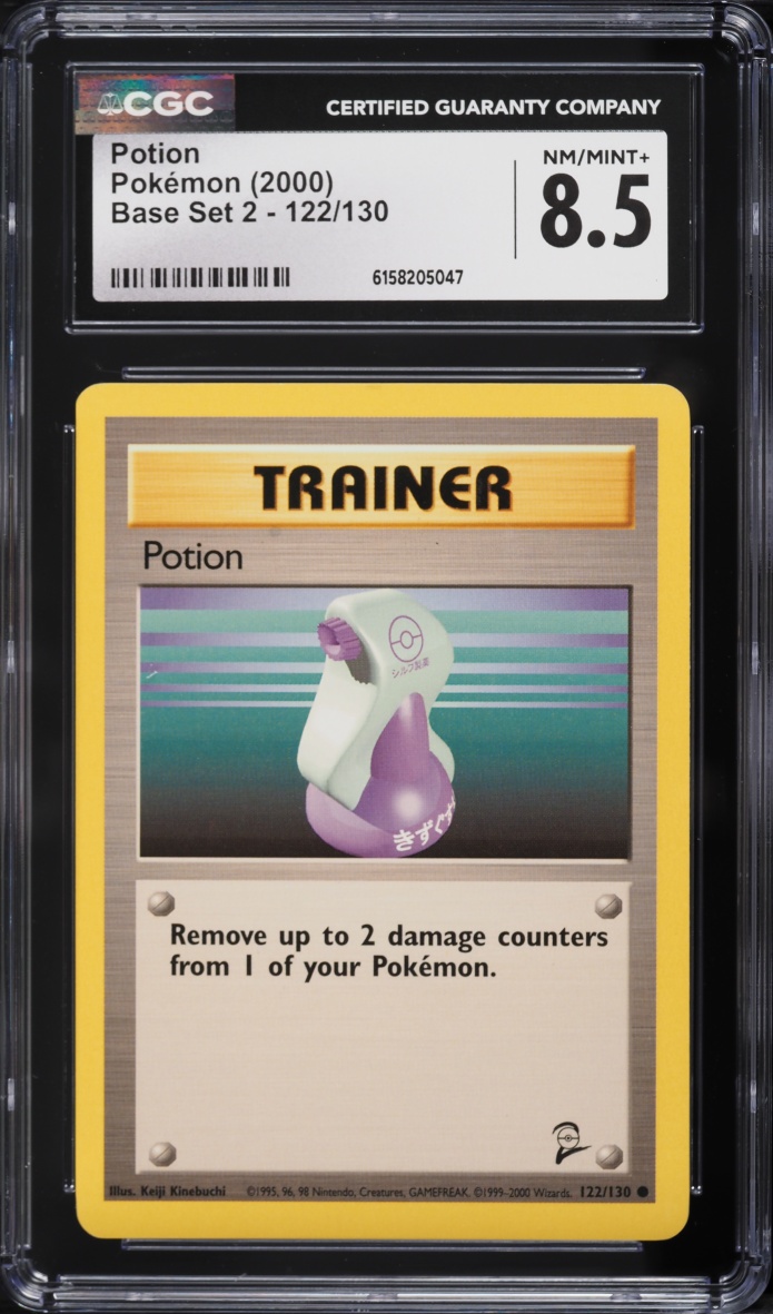 2000 Pokemon Base Set 2 Potion #122 CGC 8.5 NM-MT+
