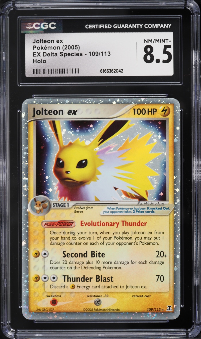 2005 Pokemon EX Delta Species Holo Jolteon ex #109 CGC 8.5 NM-MT+