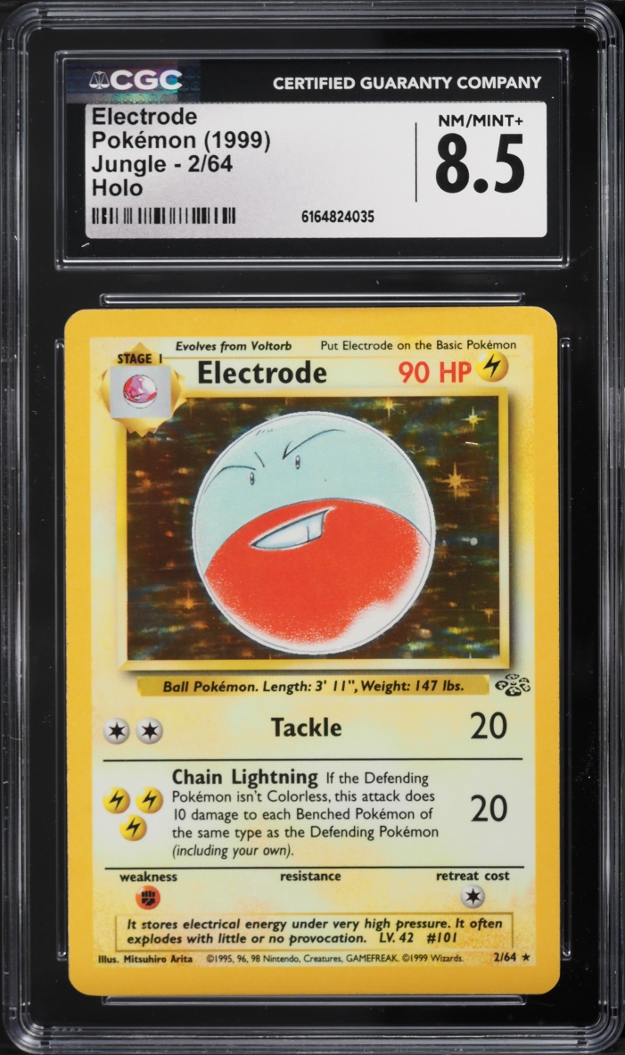 1999 Pokemon Jungle Holo Electrode #2 CGC 8.5 NM-MT+