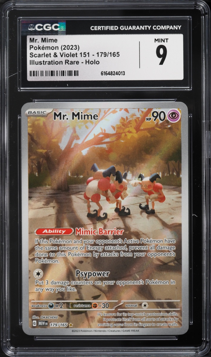 2023 Pokemon Scarlet & Violet 151 IR Mr. Mime #179 CGC 9 MINT