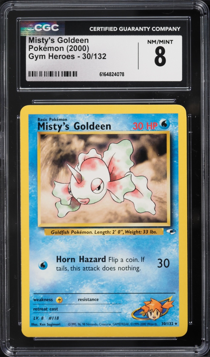 2000 Pokemon Gym Heroes Misty's Goldeen #30 CGC 8 NM-MT