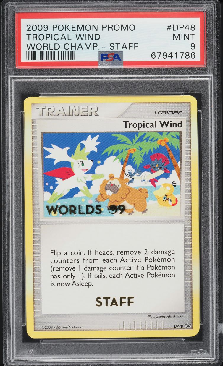 2009 Pokemon DP World Championships Promo Staff Tropical Wind #DP48 PSA 9 MINT