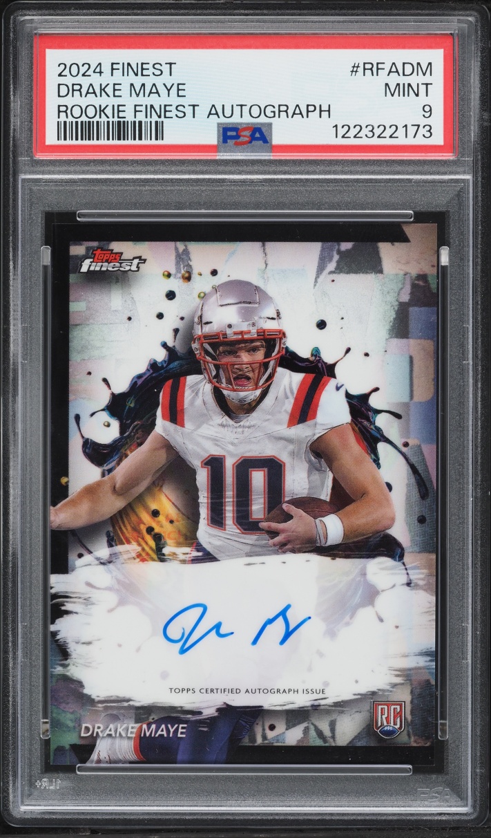 2024 Finest Football Drake Maye ROOKIE AUTO #RFA-DM PSA 9 MINT