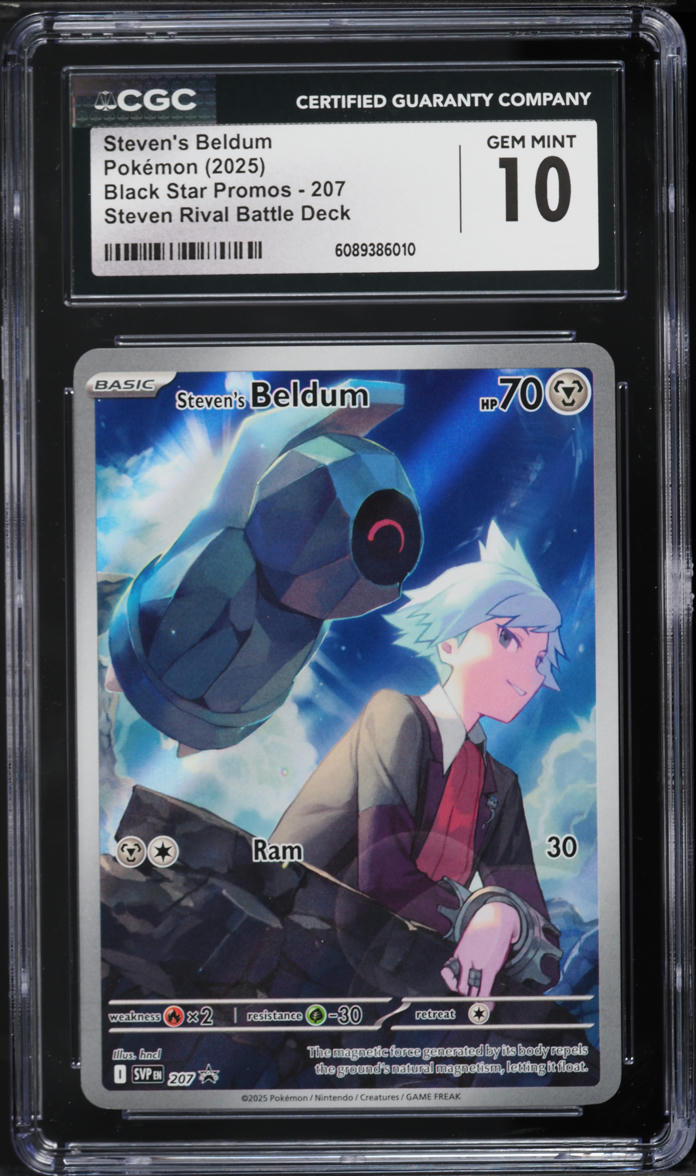 2025 Pokemon SV Promo Rival Battle Deck Full Art Steven's Beldum #207 CGC 10 GEM MINT