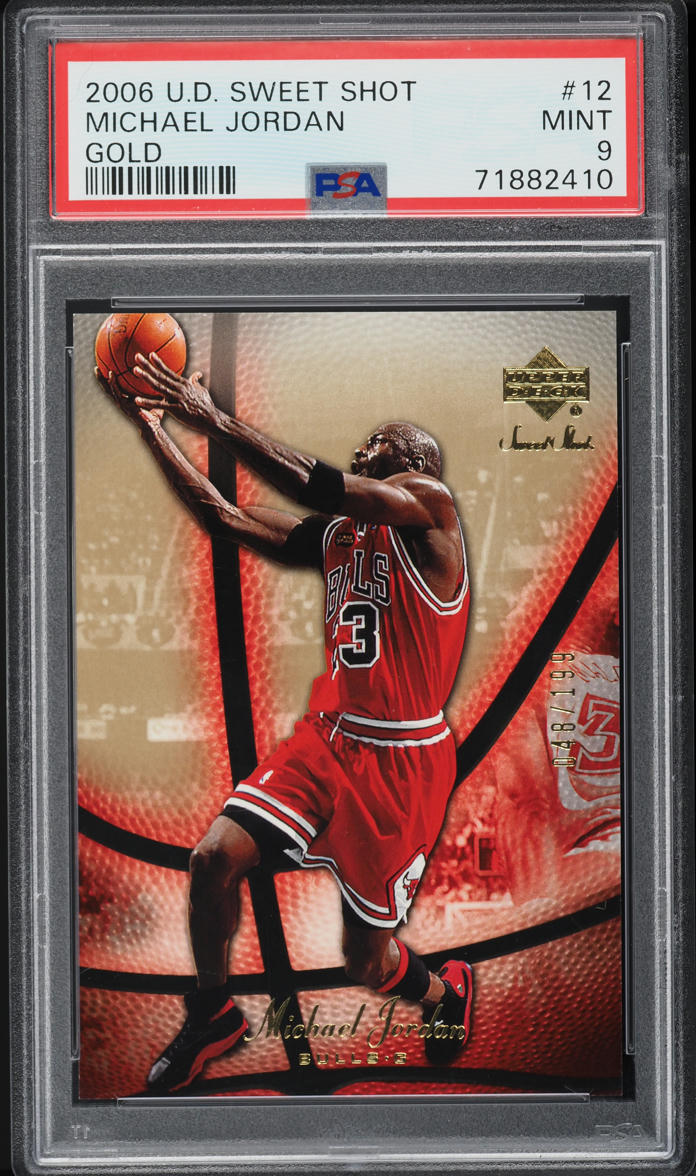 2006 Upper Deck Sweet Shot Gold Michael Jordan /199 #12 PSA 9 MINT