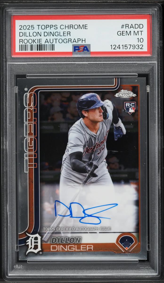 2025 Topps Chrome Dillon Dingler ROOKIE AUTO #RA-DD PSA 10 GEM MINT
