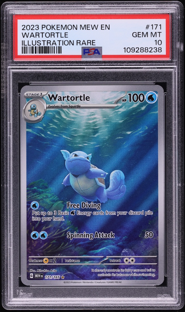 2023 Pokemon Scarlet & Violet 151 IR Wartortle #171 PSA 10 GEM MINT