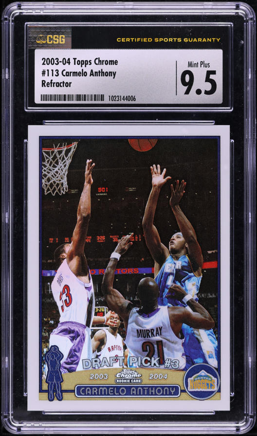 2024 Topps Chrome Pink Refractor Carmelo Anthony #83 SGC 9.5 MINT+