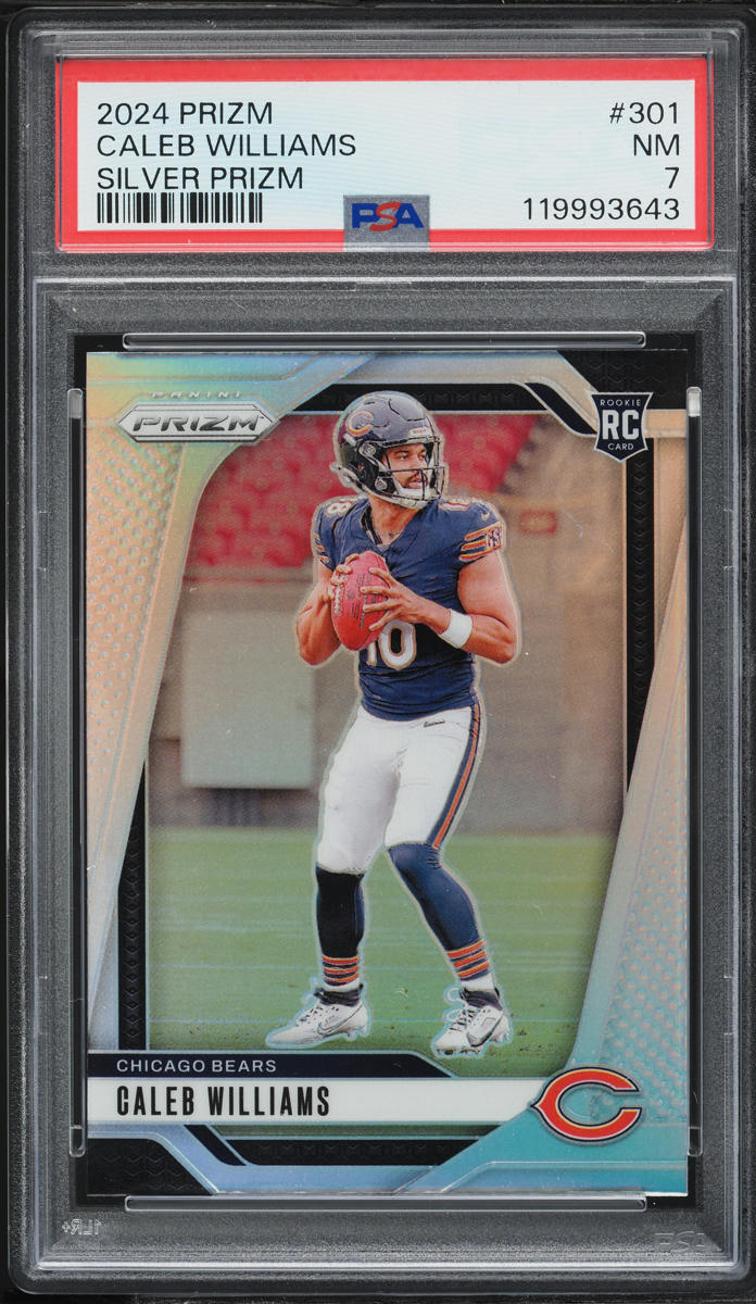 2024 Panini Prizm Silver Caleb Williams ROOKIE #301 PSA 7 NRMT
