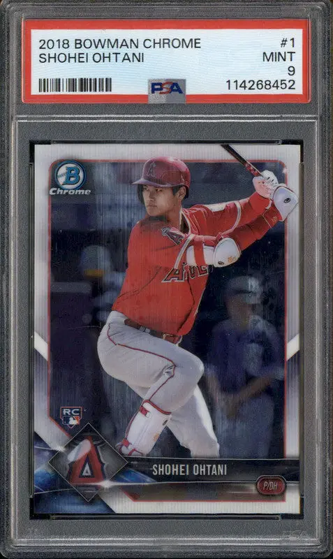 2018 Bowman Chrome #1 Shohei Ohtani RC Rookie PSA 9 on