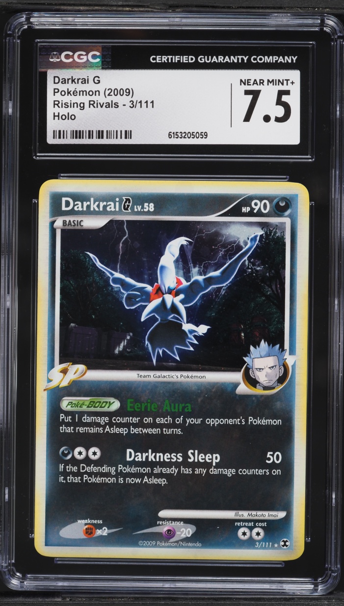 2009 Pokemon Platinum Rising Rivals Holo Darkrai G #3 CGC 7.5 NRMT+
