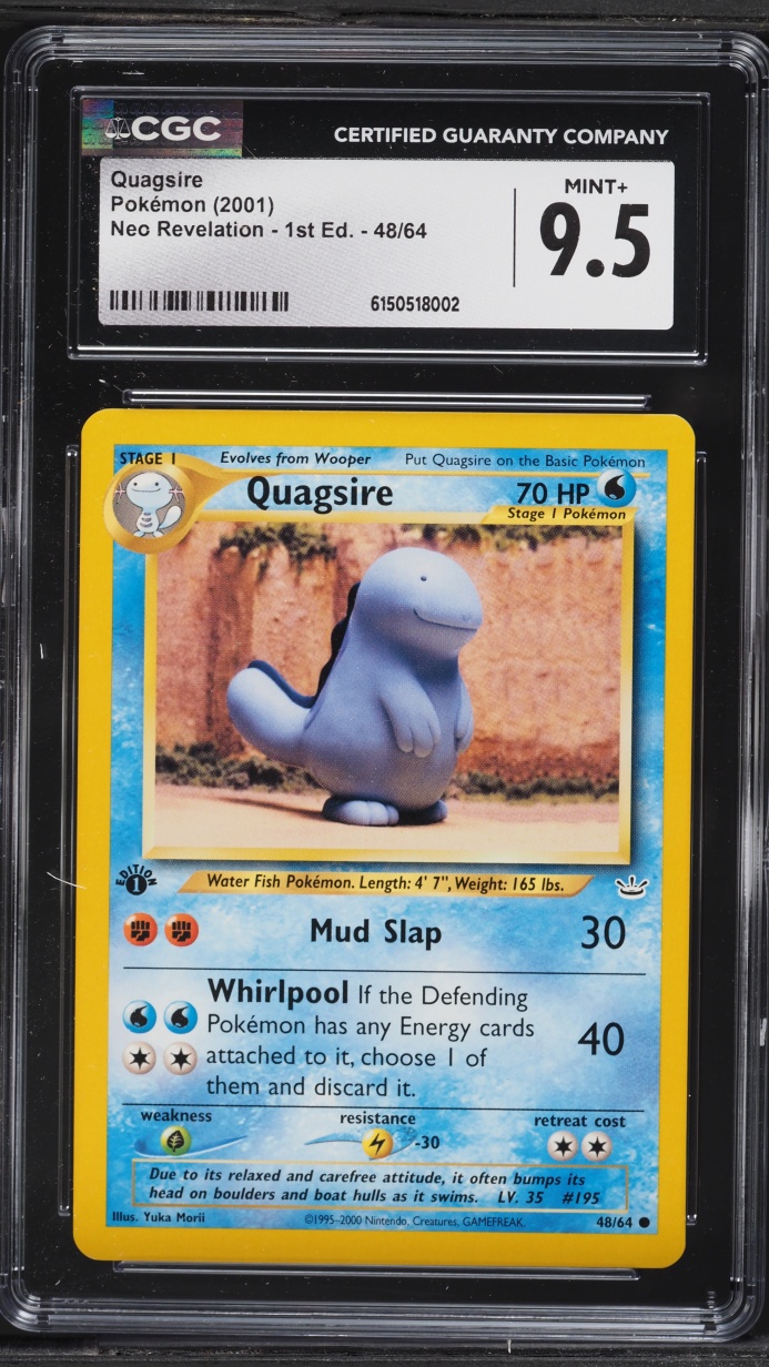 2001 Pokemon Neo Revelation 1st Edition Quagsire #48 CGC 9.5 MINT+