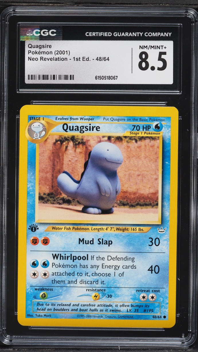 2001 Pokemon Neo Revelation 1st Edition Quagsire #48 CGC 8.5 NM-MT+
