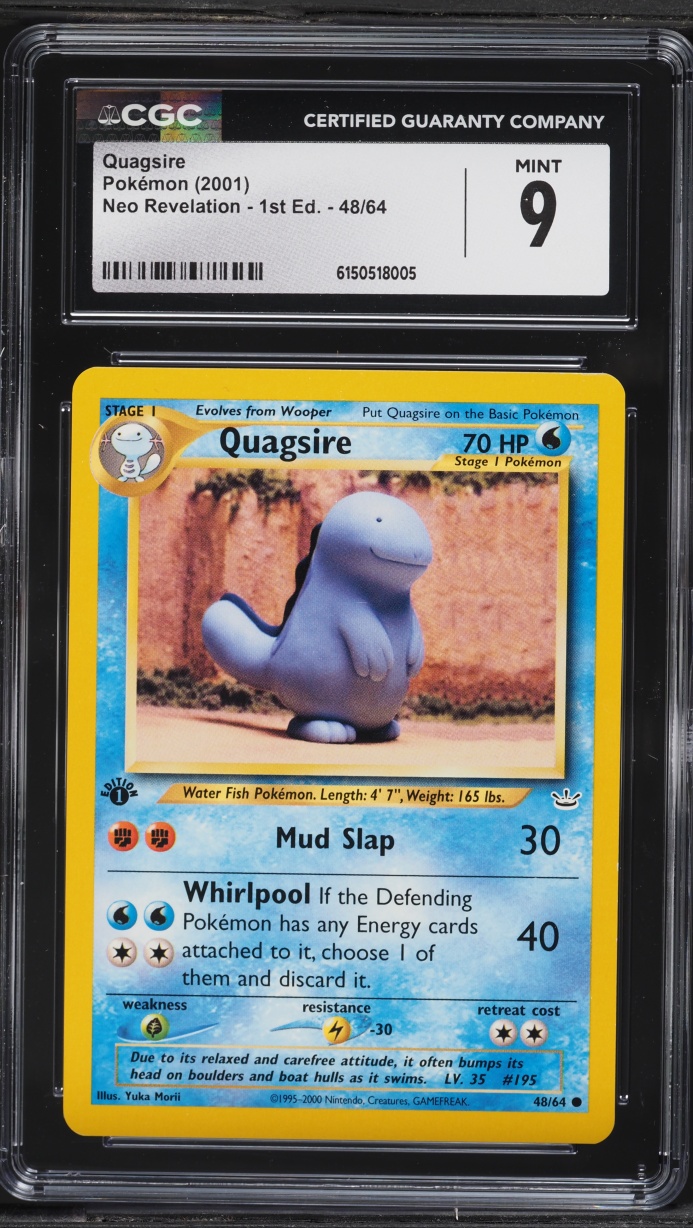 2001 Pokemon Neo Revelation 1st Edition Quagsire #48 CGC 9 MINT
