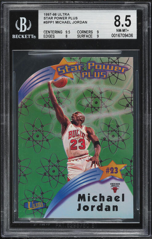 1997 Skybox Z-Force Zuperman Michael Jordan #190 PSA 8 NM-MT on