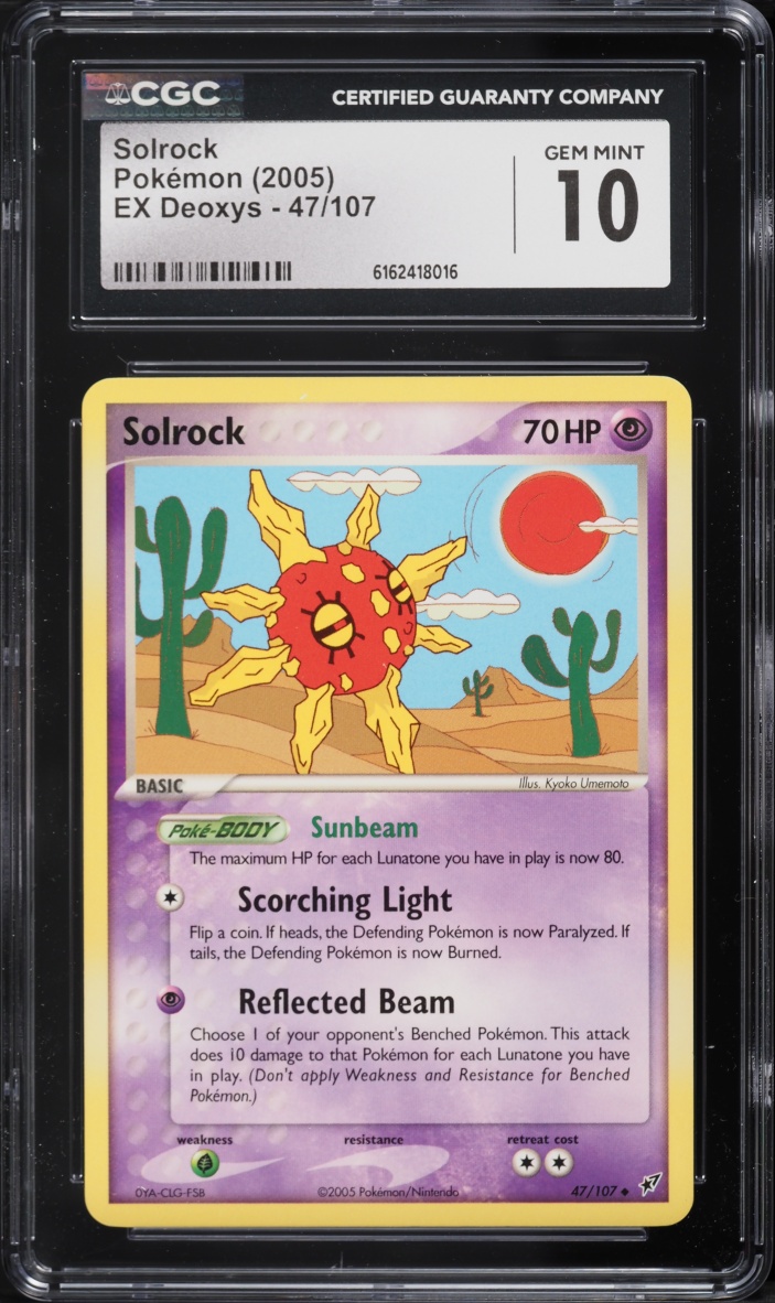2005 Pokemon EX Deoxys Solrock #47 CGC 10 GEM MINT