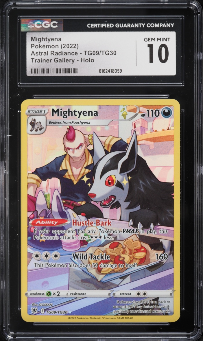 2022 Pokemon Sword & Shield Astral Radiance Full Art Mightyena #TG09 CGC 10 GEM MINT