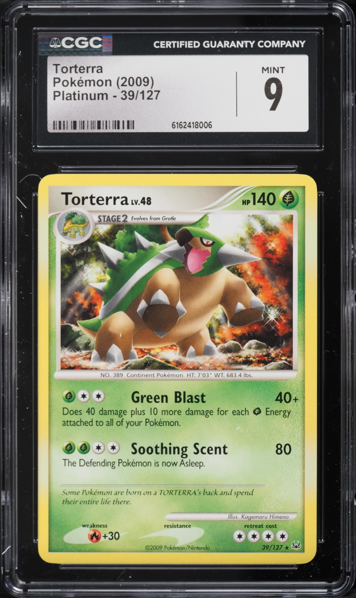 2009 Pokemon Platinum Torterra #39 CGC 9 MINT