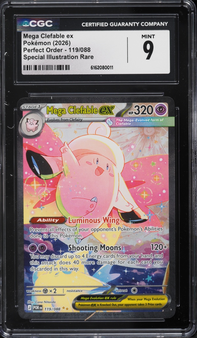 2026 Pokemon Mega Evolution Perfect Order SIR Mega Clefable Ex #119 CGC 9 MINT
