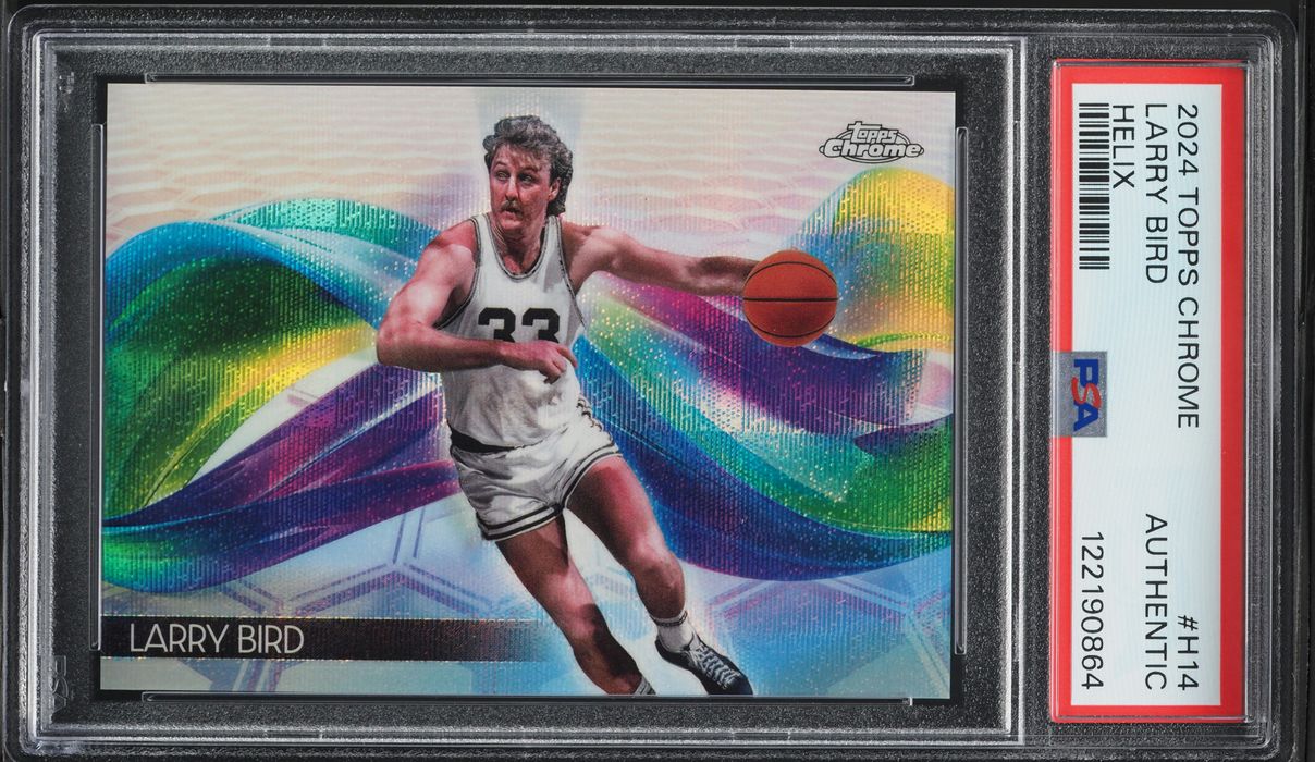 2024 Topps Chrome Helix Larry Bird #H14 PSA AUTH - Main Image