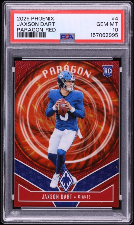 2025 Panini Phoenix Paragon Red Jaxson Dart ROOKIE /249 #4 PSA 10 GEM MINT