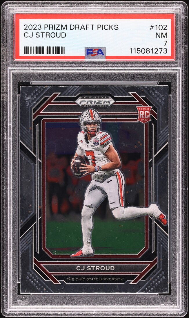 2023 Panini Prizm Draft Picks C.J. Stroud ROOKIE #102 PSA 7 NRMT