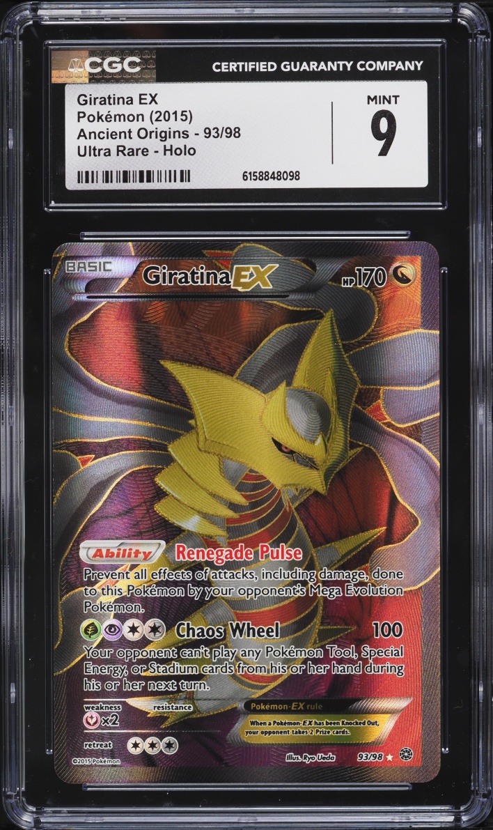 2015 Pokemon XY Ancient Origins Full Art Giratina EX #93 CGC 9 MINT