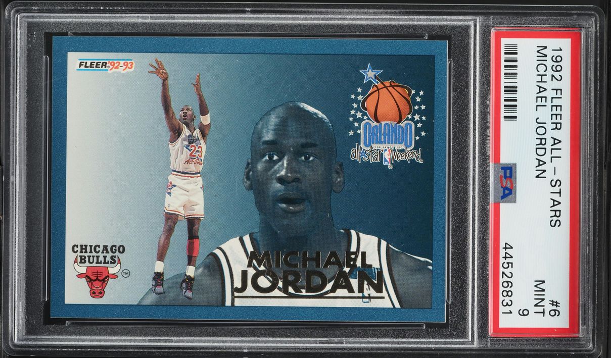 1992 Fleer All-Stars Michael Jordan #6 PSA 9 MINT