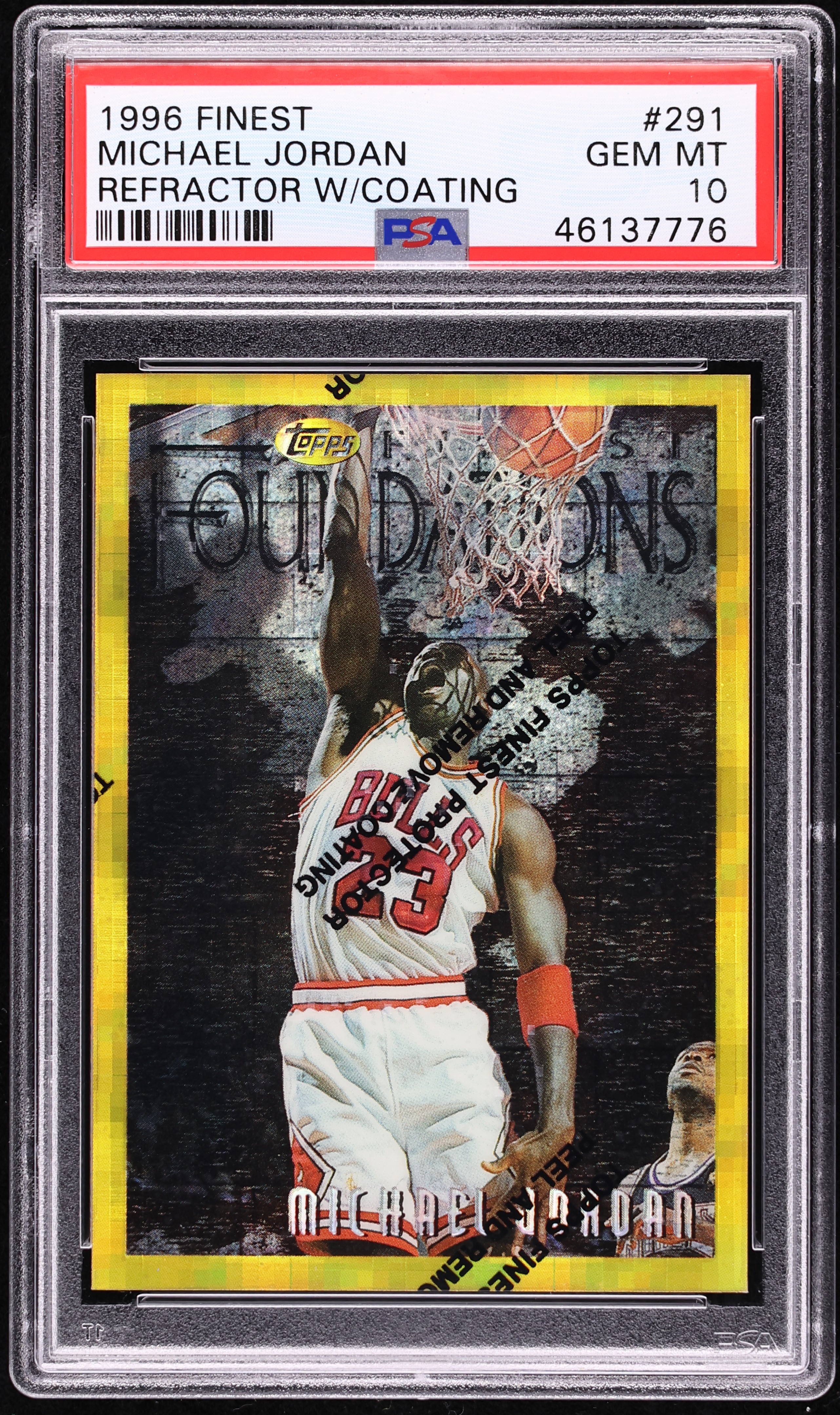 Michael jordan refractor finest ジョーダン　レア 1994 Finest Michael Jordan Refractor w/Coating PSA 10 | eBay