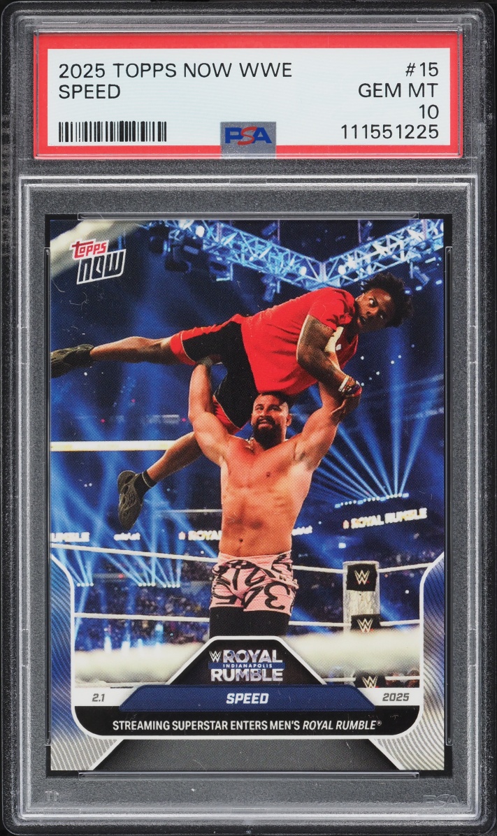 2025 Topps Now WWE Speed #15 PSA 10 GEM MINT