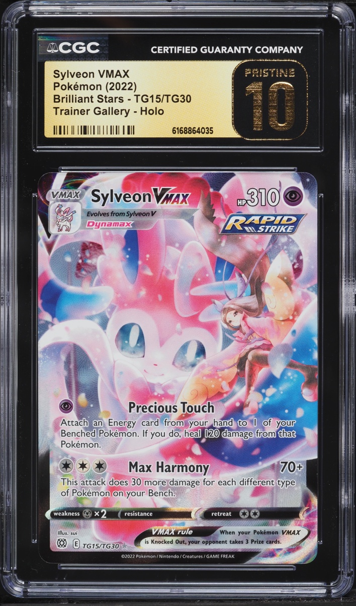 2022 Pokemon SWSH Brilliant Stars Trainer Gallery CHR Sylveon VMAX #TG15 CGC 10 PRISTINE