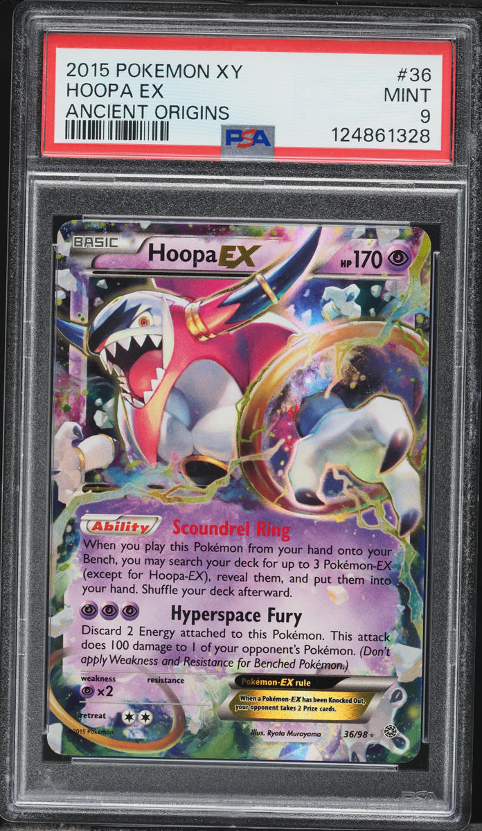 2015 Pokemon XY Ancient Origins Holo Hoopa EX #36 PSA 9 MINT