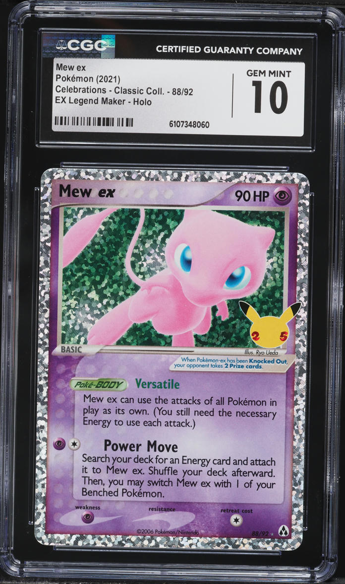 2021 Pokemon Sword & Shield Celebrations Classic Collection Holo Mew ex #88 CGC 10 GEM MINT