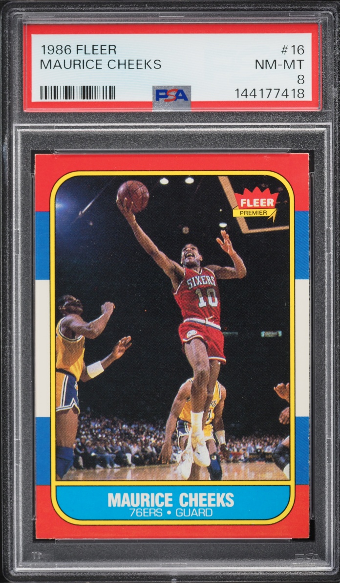 1986 Fleer Basketball Maurice Cheeks #16 PSA 8 NM-MT