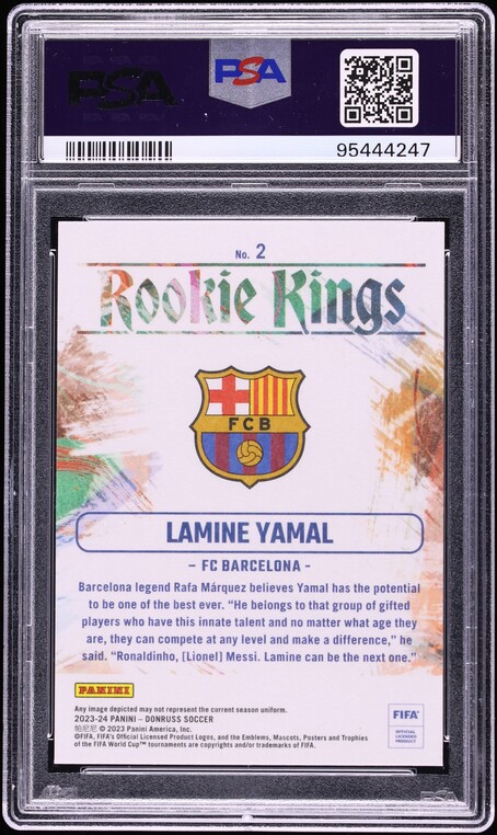 2023 Donruss FIFA Kings Lamine Yamal ROOKIE #2 PSA 10 GEM MINT