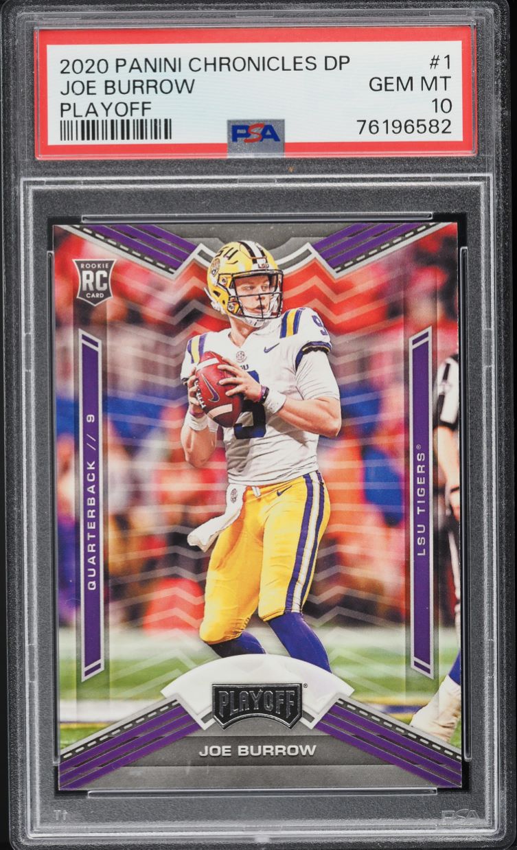 2020 Panini Chronicles Draft Playoff Joe Burrow ROOKIE #1 PSA 10 GEM MINT
